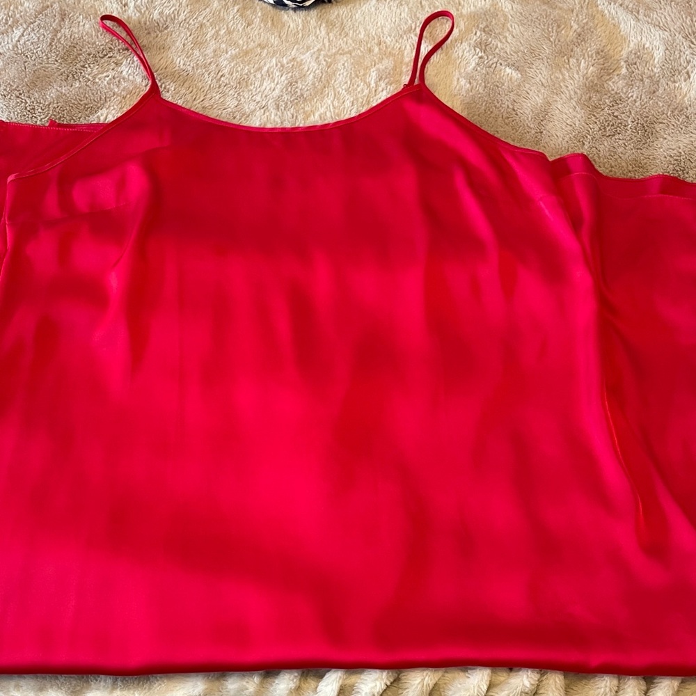 VENUS Bright Pink Satin Slip Dress with Spaghetti Straps